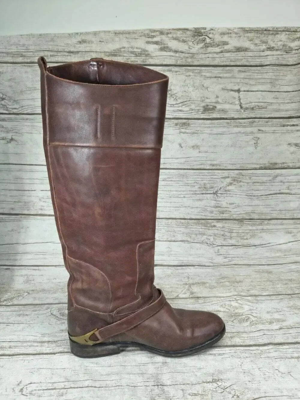 Golden Goose Brown Leather Knee High Boots Size 36 Made in Italy